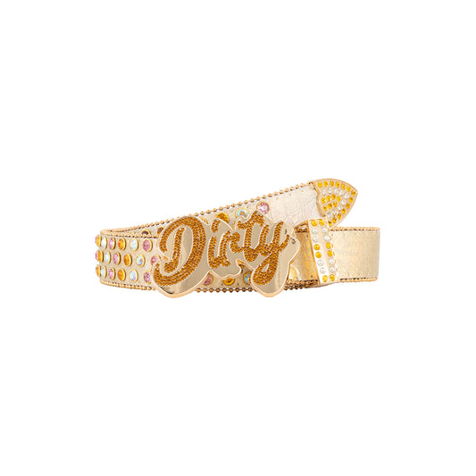 Gold Iced-Out Belt
