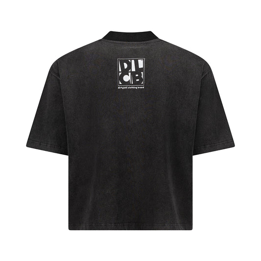 Charcoal Bling Cropped Tee