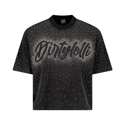 Charcoal Bling Cropped Tee