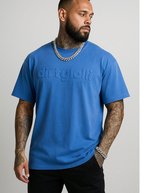 Embossed Classic Tee Coral Blue
