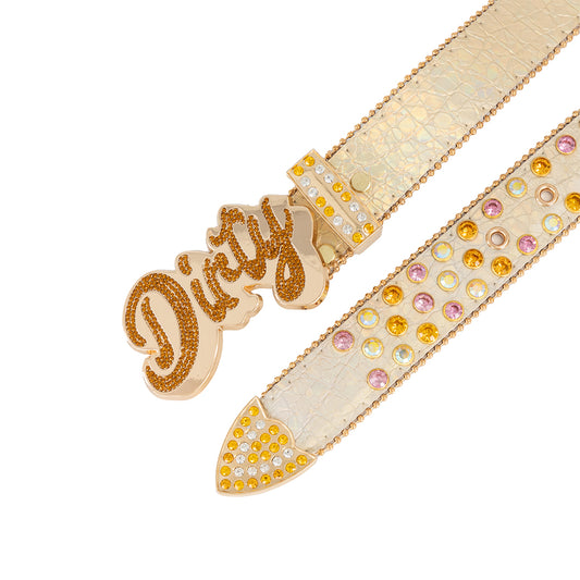 Gold Iced-Out Belt
