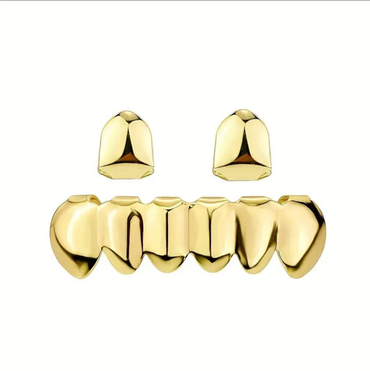 Six-Tooth Top & Bottom Glossy Grillz